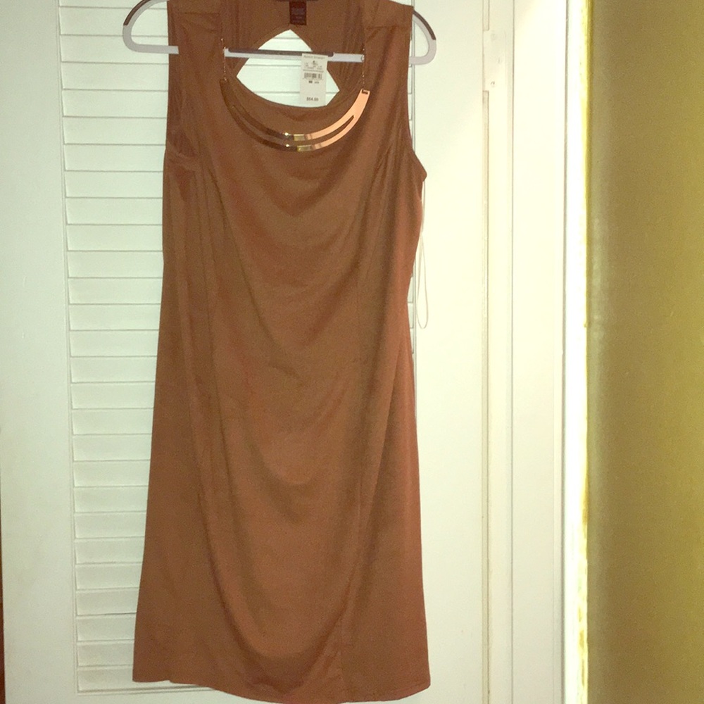Brown Dress, keyhole back